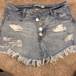 ripped jean shorts